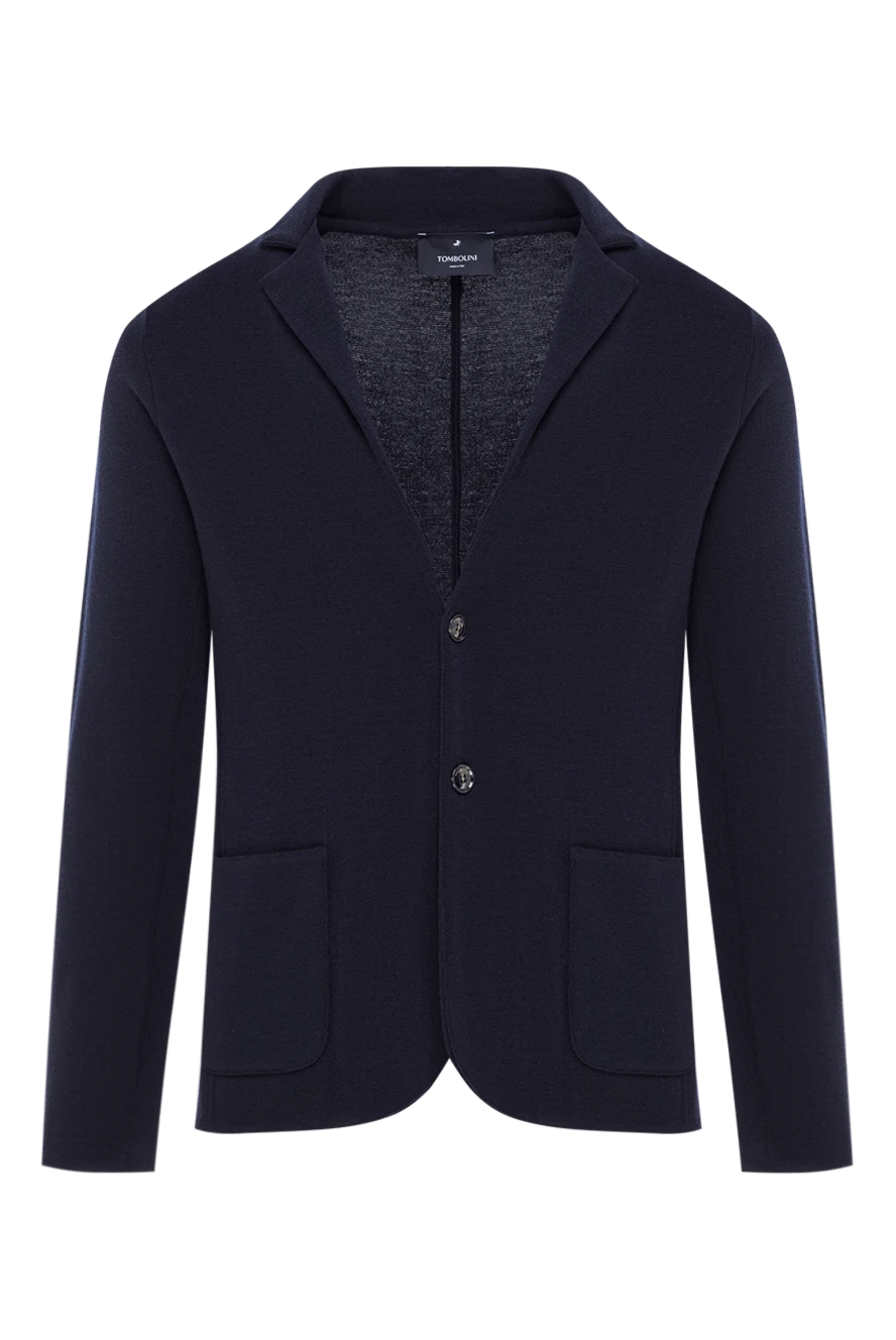 Tombolini Піджак із вовни темно-синій чоловічий з накладними кишенями - Відкладний комір. 100% вовна. Гудзики. Країна виробник: Італія. Догляд: спеціалізоване чищення - фото 1