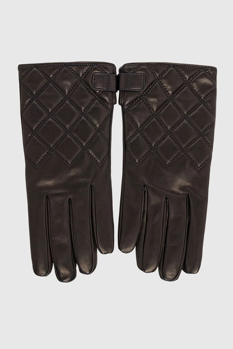 Billionaire Black leather gloves for men - diamonds. 100% leather. Country of manufacture: Italy. Care: specialized cleaning - photo 1