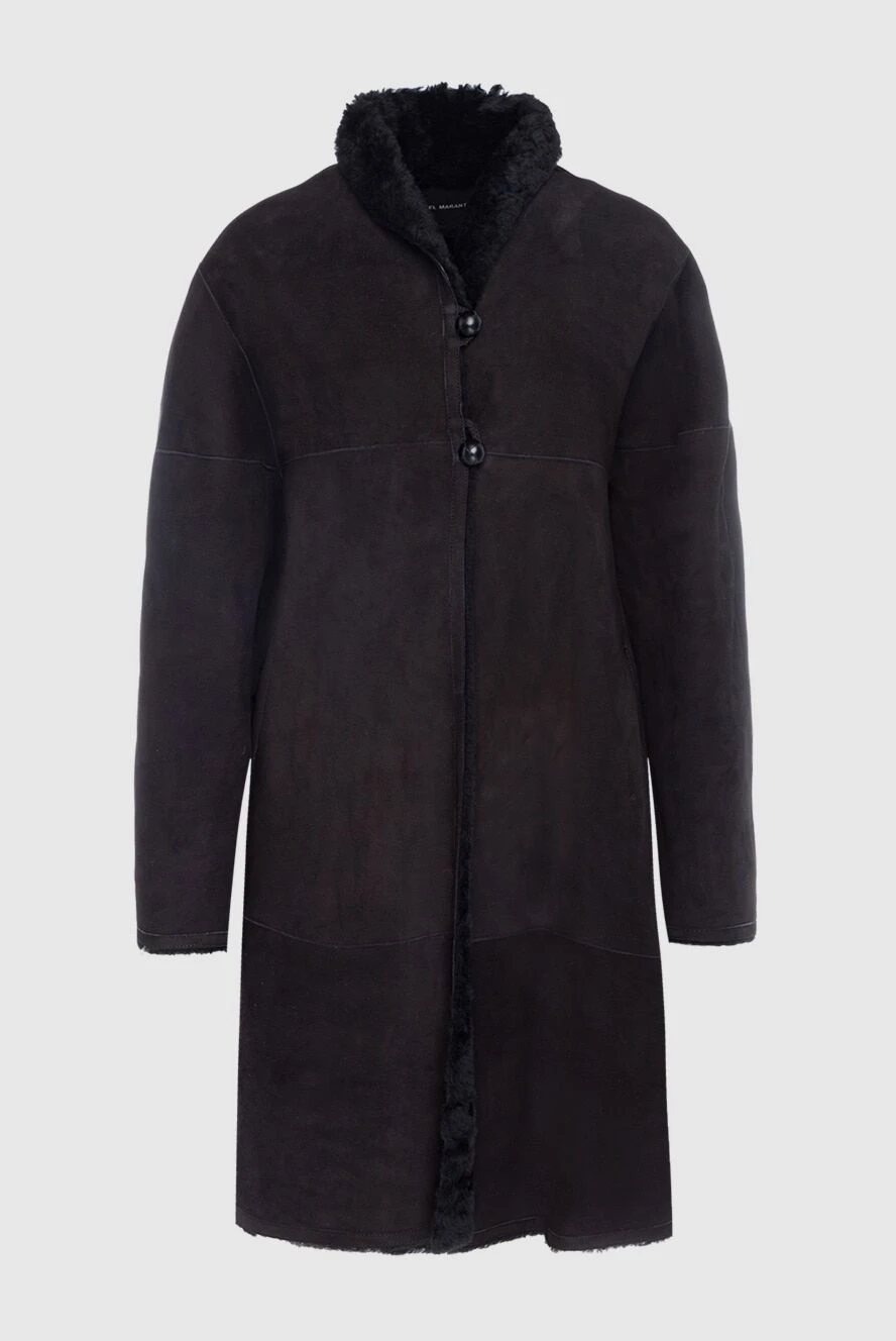 Isabel Marant Black sheepskin coat made of natural fur and leather - 100% real fur, genuine leather. Closure: buttons. two side pockets. Country of manufacture: Italy. Care: specialized cleaning - photo 1