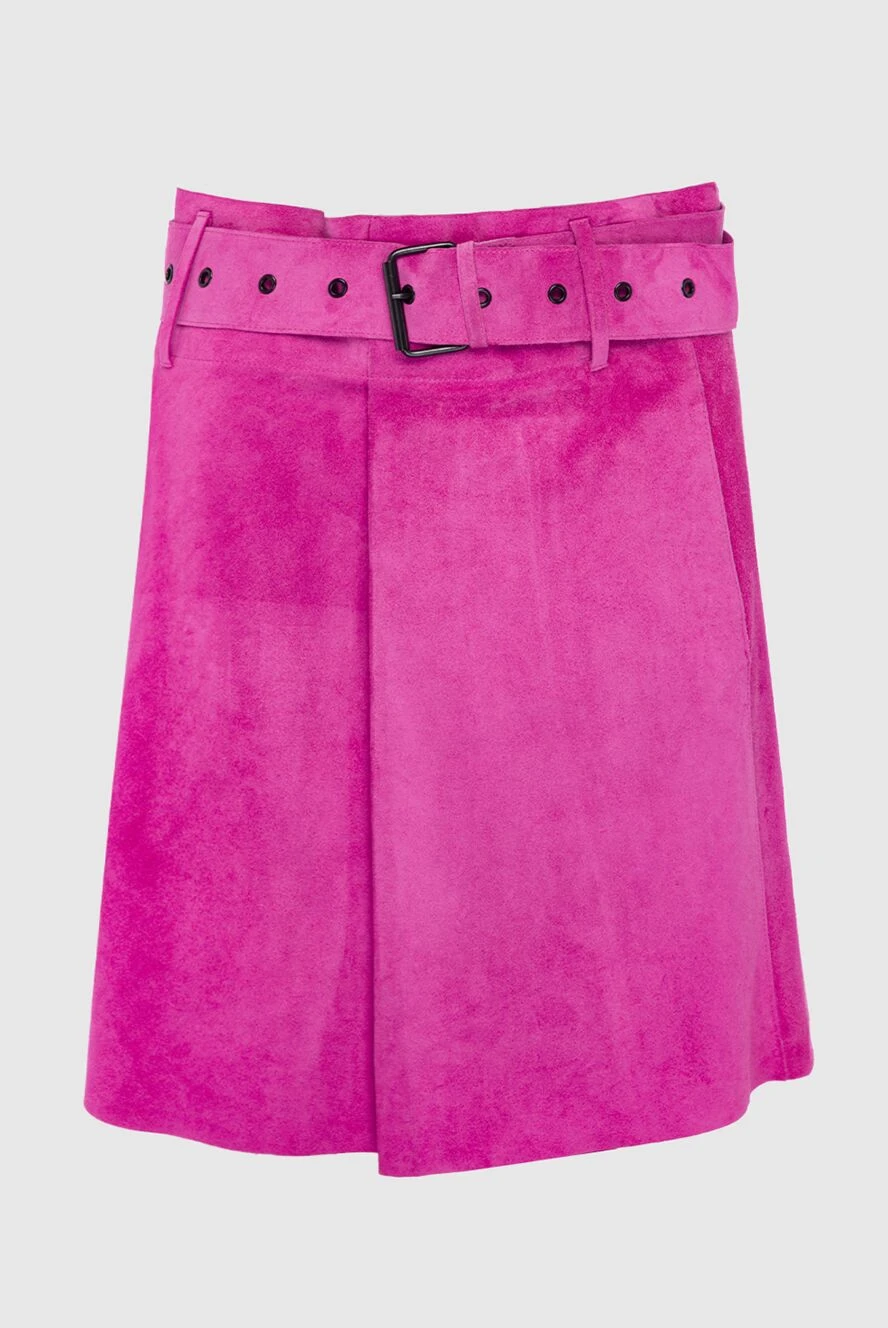 Isabel Marant Pink leather skirt for women - 100% leather. zipper, belt. Country of manufacture: Italy. Care: specialized cleaning - photo 1