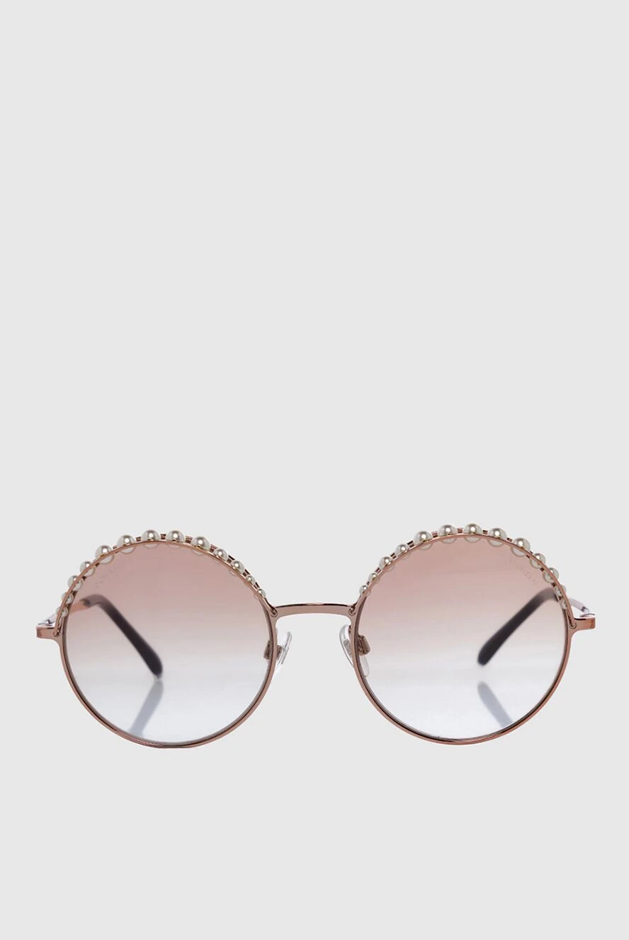 Chanel Pink glasses for women with beads in the frame - ombre effect. Additional: UV protection. plastic, metal. Country of manufacture: Italy. Care: specialized cleaning - photo 1