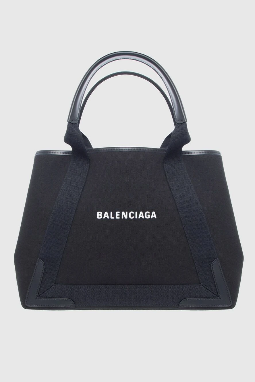 Balenciaga Black cotton and viscose bag for women - logo. classic. 80% cotton, 20% viscose. Country of manufacture: Italy. Care: specialized cleaning - photo 1