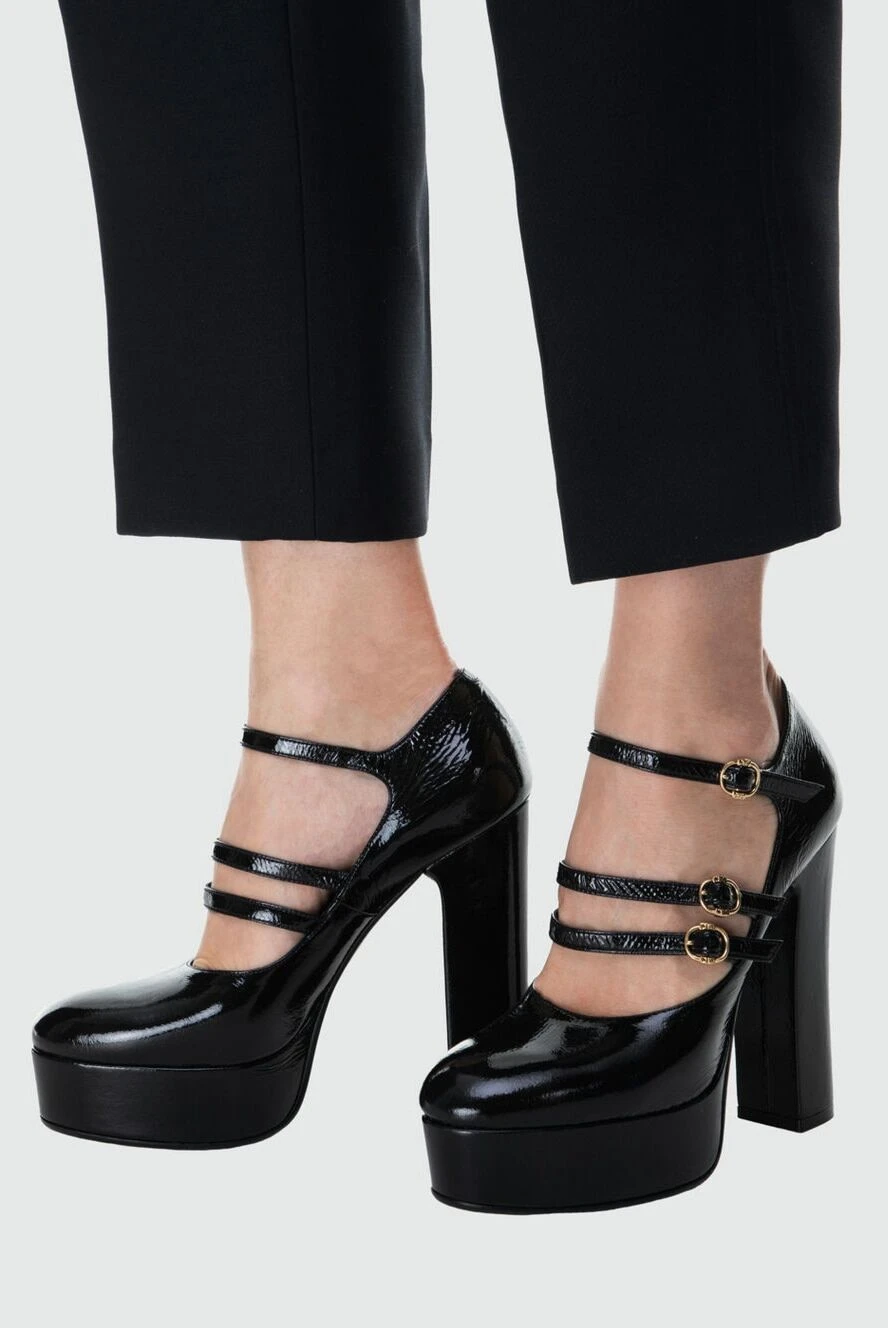 Celine leather black shoes store for women