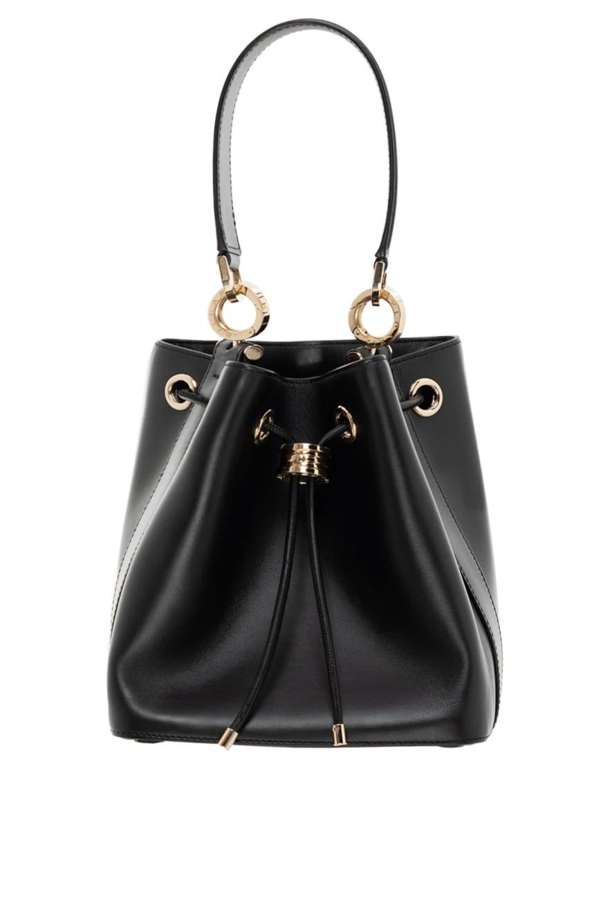 Bvlgari Original Zero One shoulder bag black - brand logo. 100% genuine leather. Closure: zipper. Country of manufacture: Italy. Care: specialized cleaning - photo 1