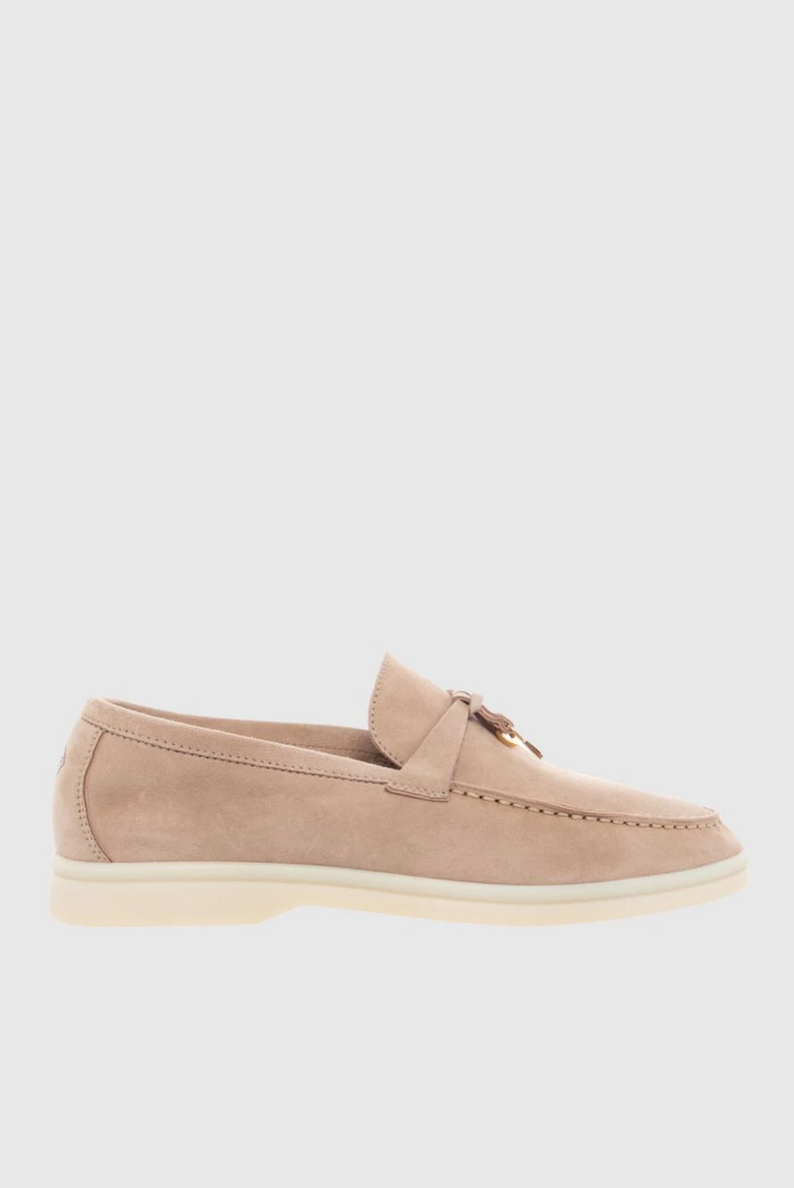Loro Piana Лоферы бежевые - лого с метелла. нет. 100% замша. Уход:специализированая чистка. Производство: Италия. Страна производитель: Италия. Уход: специализированная чистка - фото 1