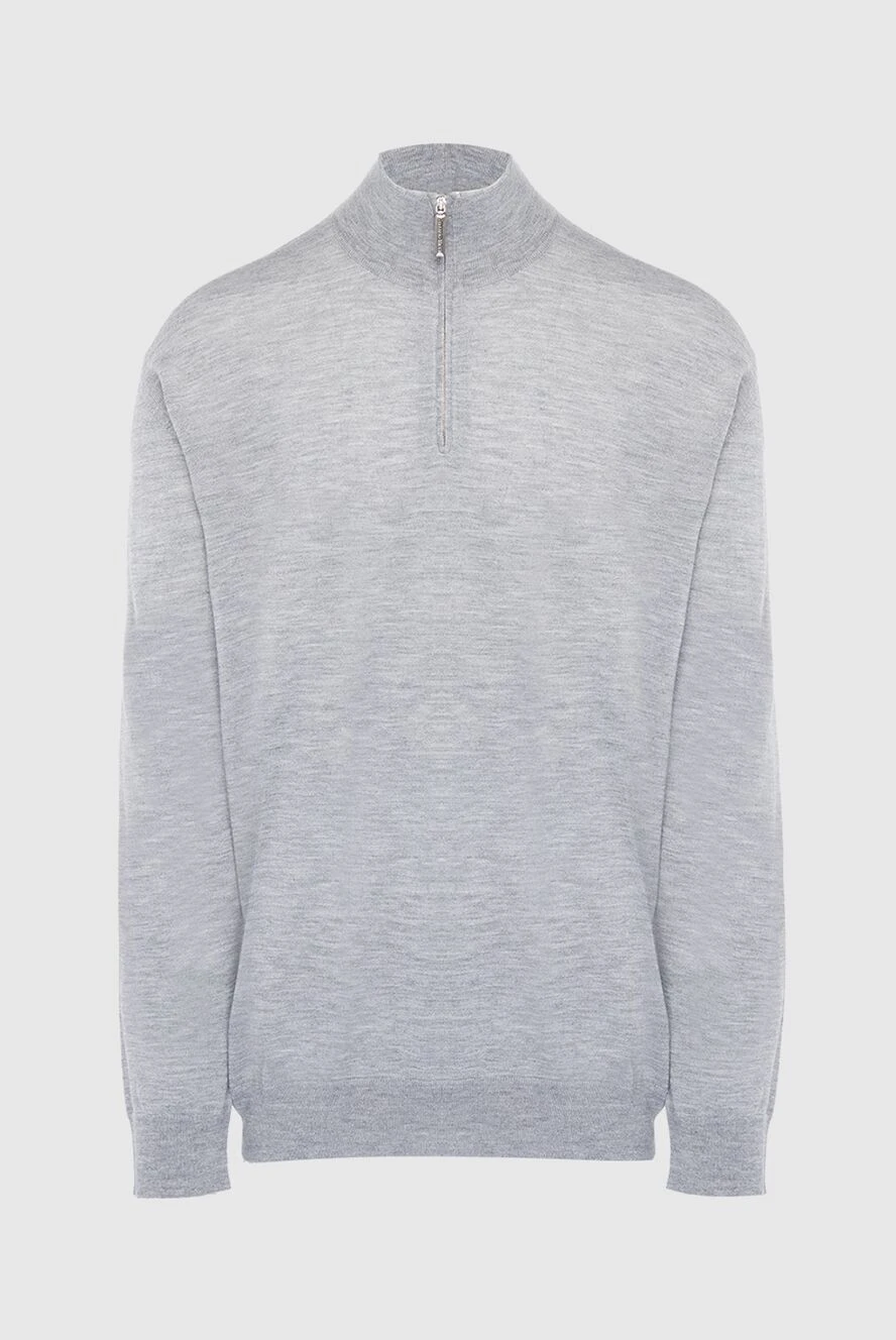 Stefano Ricci Тройер з кашеміру та шовку сірий чоловічий - 70% кашемір, 30% шовк. Блискавка. Країна виробник: Італія. Догляд: спеціалізоване чищення - фото 1