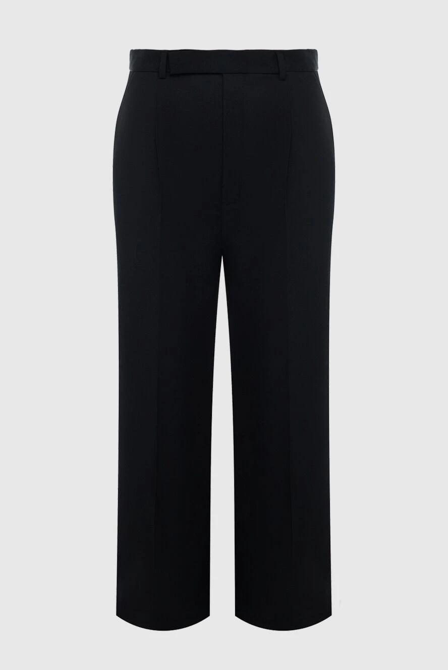 Saint Laurent Women's classic black woolen pants - two pockets. 100% wool. zipper. Country of manufacture: Italy. Care: specialized cleaning - photo 1