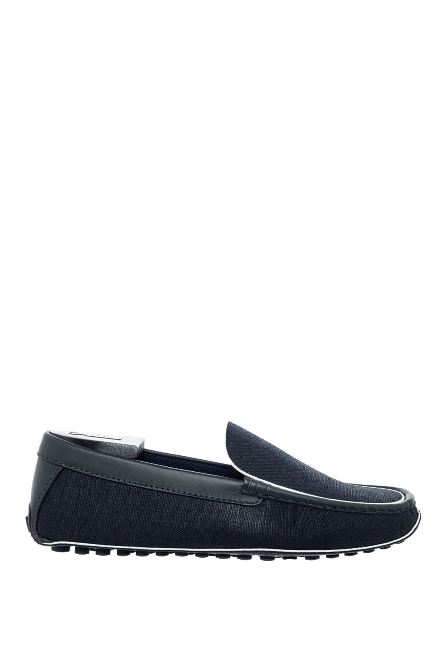 Zilli Men's leather moccasins blue - Contrasting trim. 100% leather. Interior: Leather. Insole: Leather. Outsole: Other materials. Country of manufacture: Italy. Care: specialized cleaning - photo 1