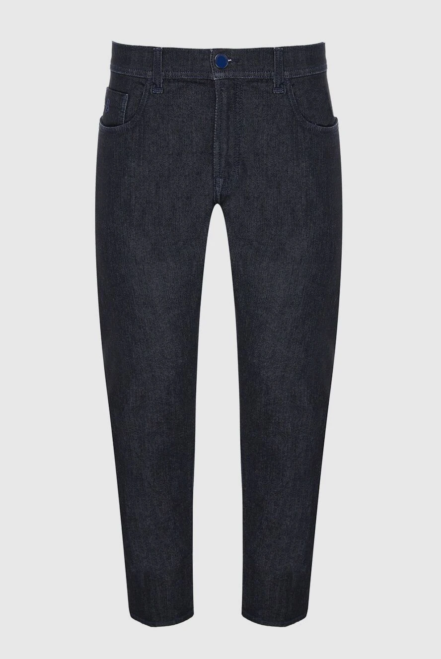 Scissor Scriptor Джинси з бавовни та поліуретану сірі чоловічі - логотип. 64% бавовна, 34% поліестер, 2% поліуретан. гудзик, блискавка. три бічні кишені, дві кишені ззаду. Країна виробник: Італія. Догляд: спеціалізоване чищення - фото 1