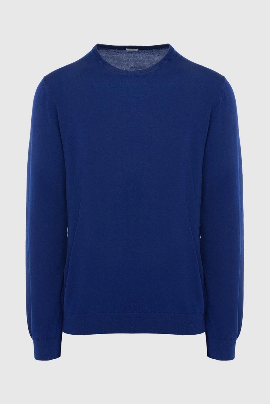 Malo Blue wool sweater for men - 100% wool. Country of manufacture: Italy. Care: specialized cleaning - photo 1