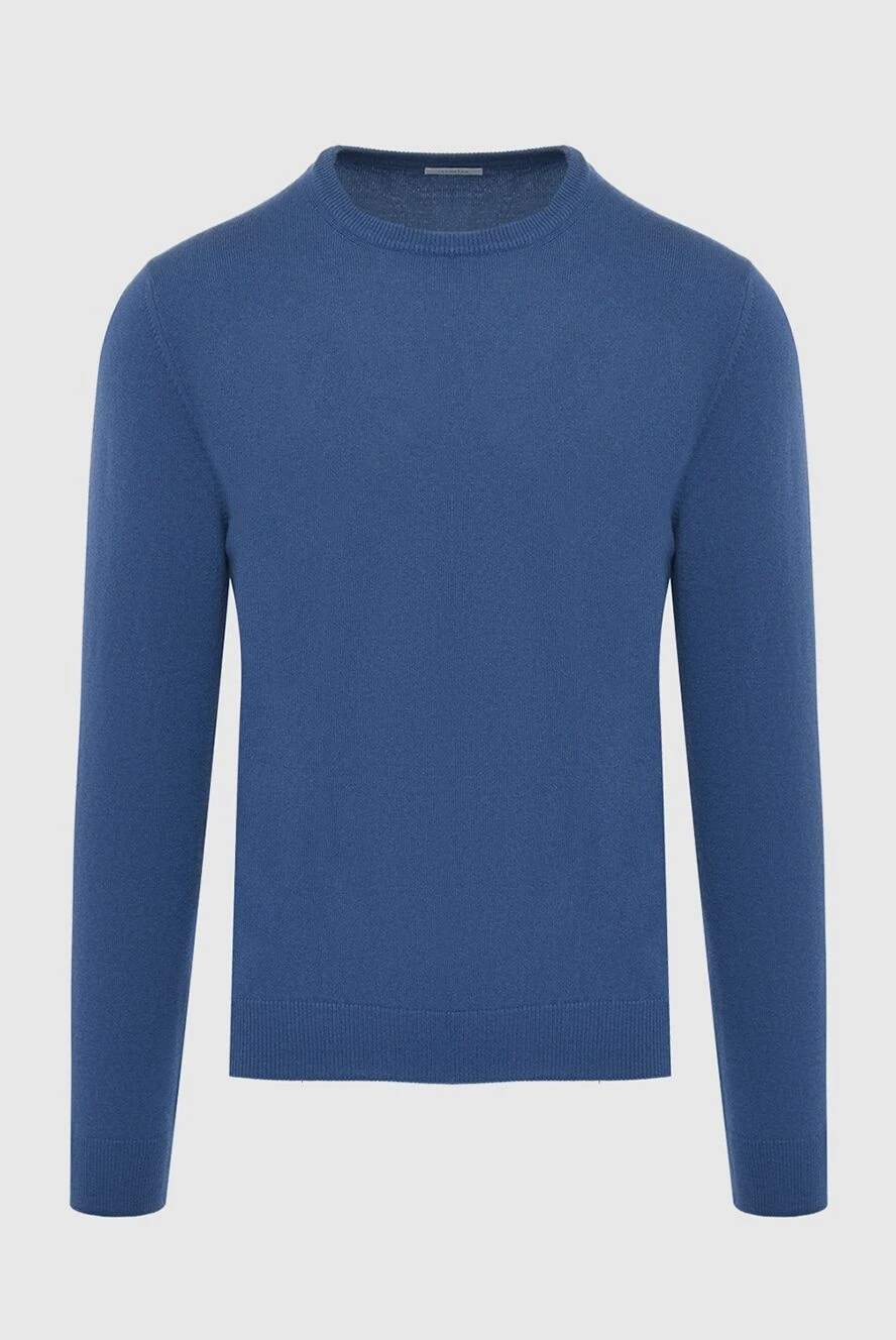 Malo Blue cashmere jumper for men - 100% cashmere. Country of manufacture: Italy. Care: specialized cleaning - photo 1