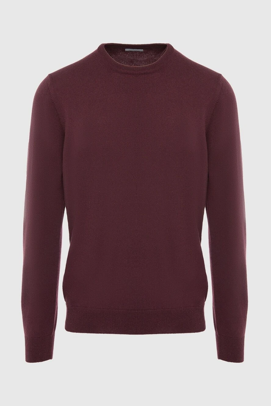 Malo Cashmere burgundy jumper for men - 100% cashmere. Country of manufacture: Italy. Care: specialized cleaning - photo 1