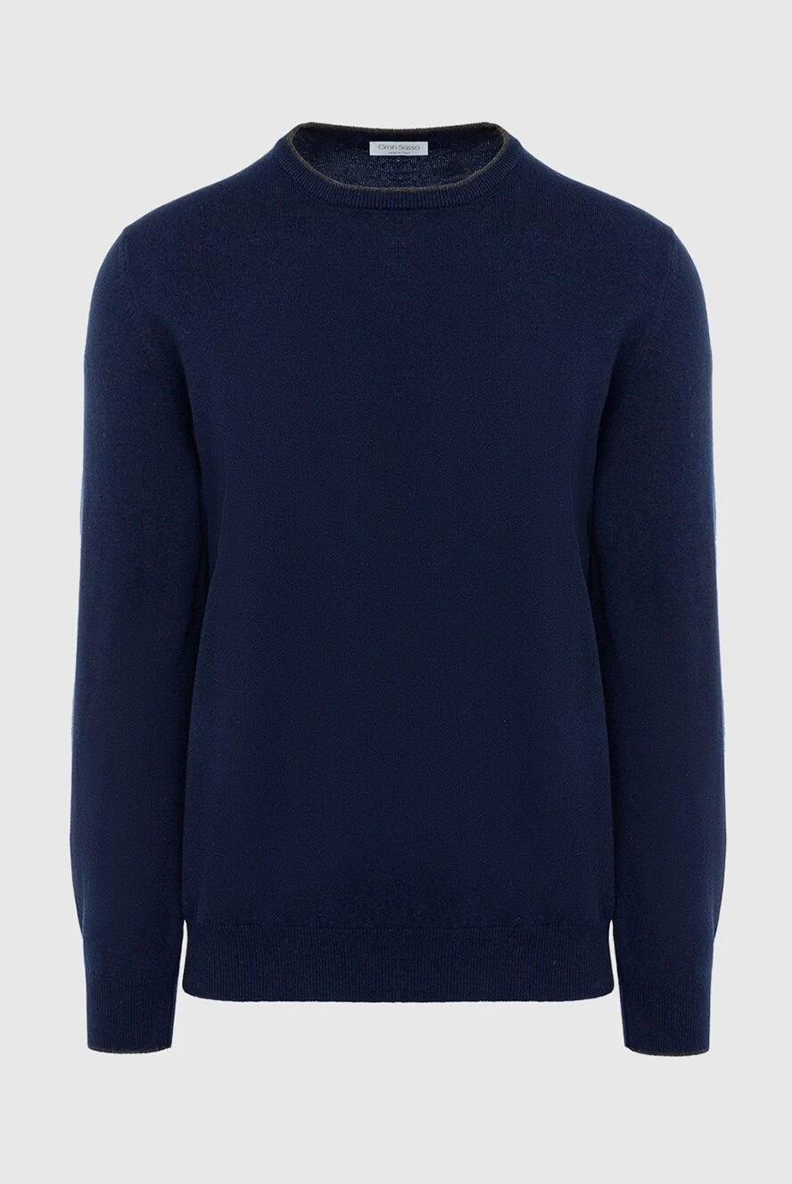 Gran Sasso Cashmere jumper blue for men - 100% cashmere. Country of manufacture: Italy. Care: specialized cleaning - photo 1