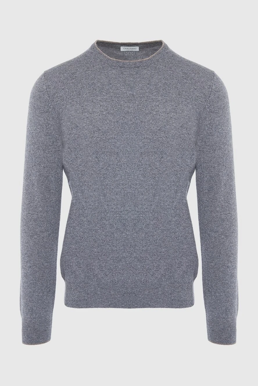 Gran Sasso Cashmere jumper gray for men - 100% cashmere. Country of manufacture: Italy. Care: specialized cleaning - photo 1