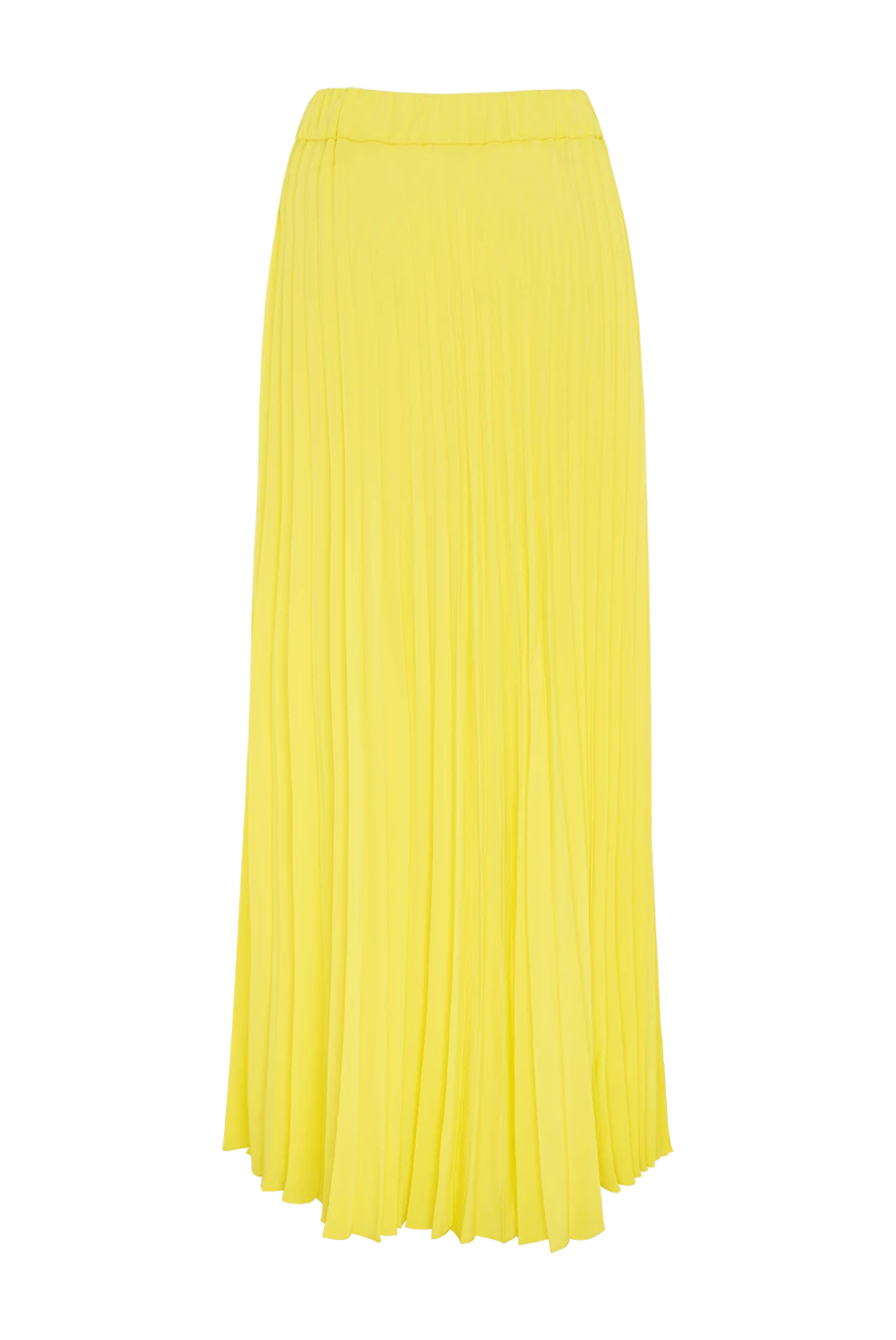 P.A.R.O.S.H. Polyester skirt yellow for women - pleated. 100% polyester. elastic belt. Country of manufacture: Italy. Care: specialized cleaning - photo 1