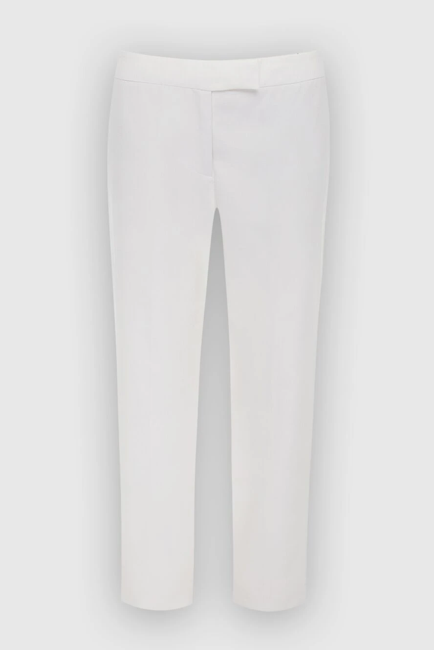 The Andamane Tencel pants for women in white - two pockets. 93% Tencel, 7% Polyester. zipper, button. Country of manufacture: Italy. Care: specialized cleaning - photo 1