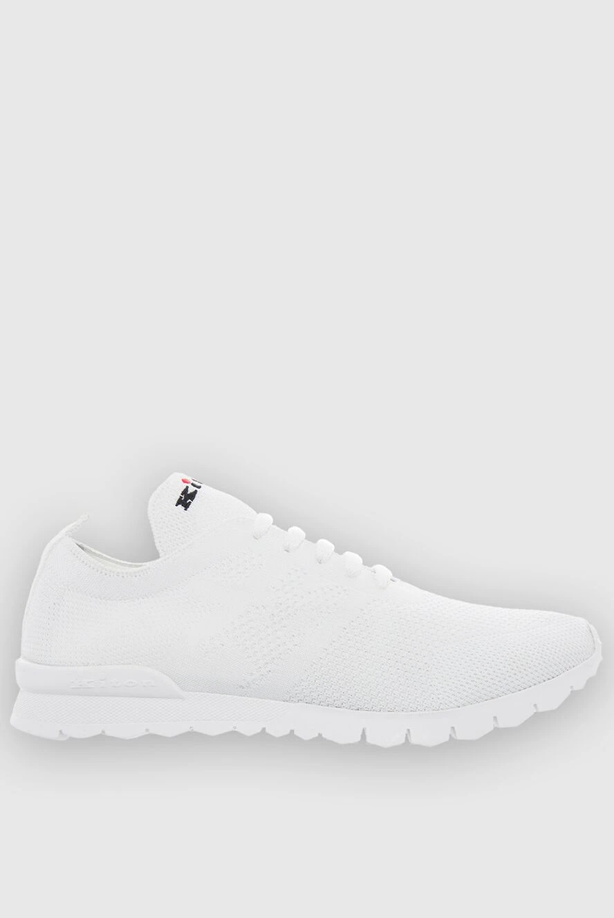 Kiton White men's textile sneakers - Logo. 90% cotton, 10% elastane. laces. height 2 cm. Country of manufacture: Italy. Care: specialized cleaning - photo 1