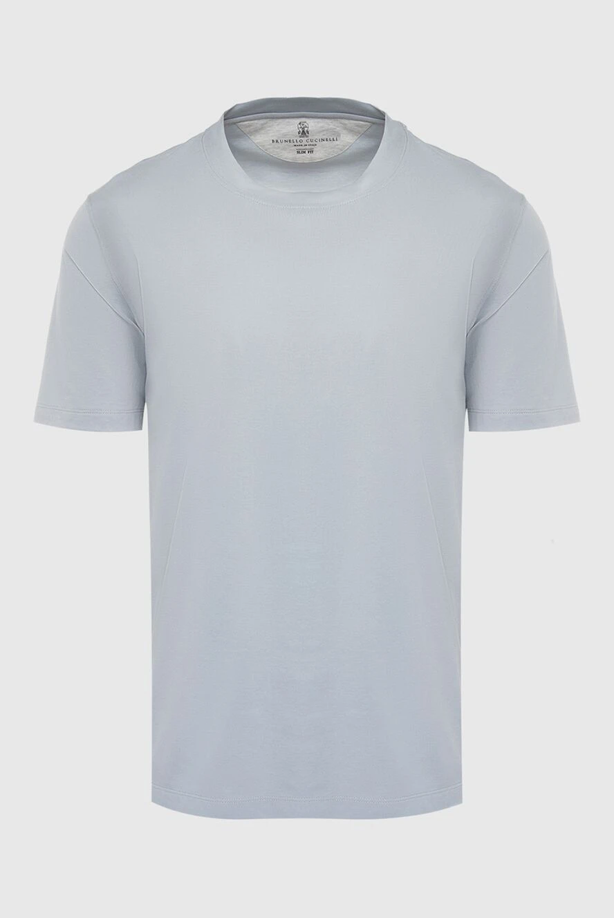 Brunello Cucinelli Gray cotton T-shirt for men - 100% cotton. Country of manufacture: Italy. Care: specialized cleaning - photo 1