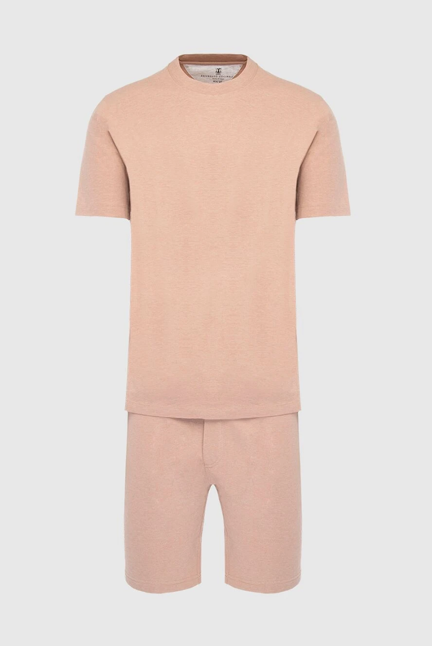 Brunello Cucinelli Костюм спортивный мужской из хлопка бежевый спортивный - 100% хлопок. Кулиска, молния. Четыре боковых кармана. Страна производитель: Италия. Уход: специализированная чистка - фото 1