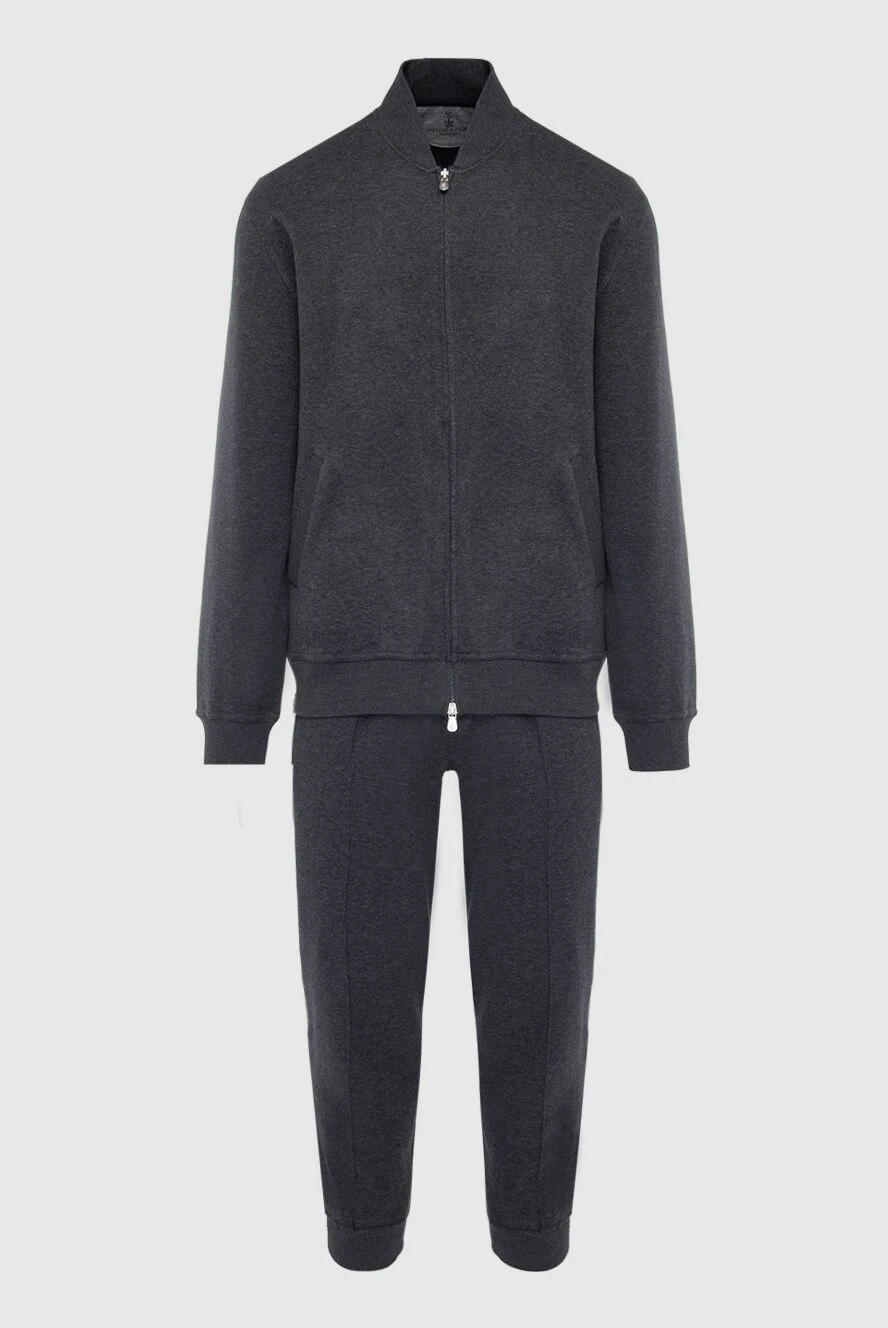 Brunello Cucinelli Костюм спортивный мужской из хлопка и полиамида серый - 94% хлопок, 6% полиамид. Кулиска, молния. Четыре боковых кармана. Страна производитель: Италия. Уход: специализированная чистка - фото 1
