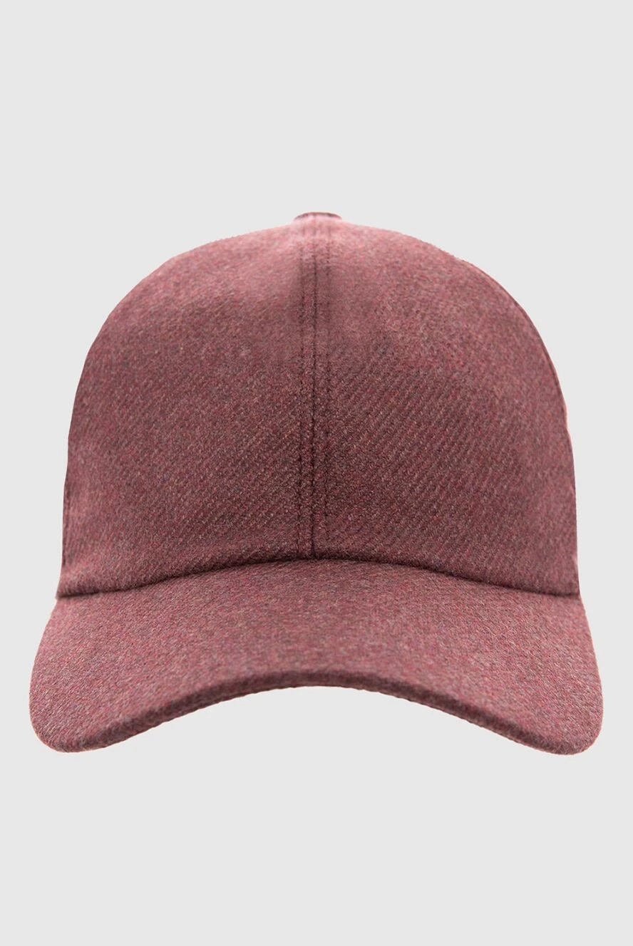 Cesare di Napoli Cashmere cap burgundy for men - 100% cashmere. Country of manufacture: Italy. Care: specialized cleaning - photo 1