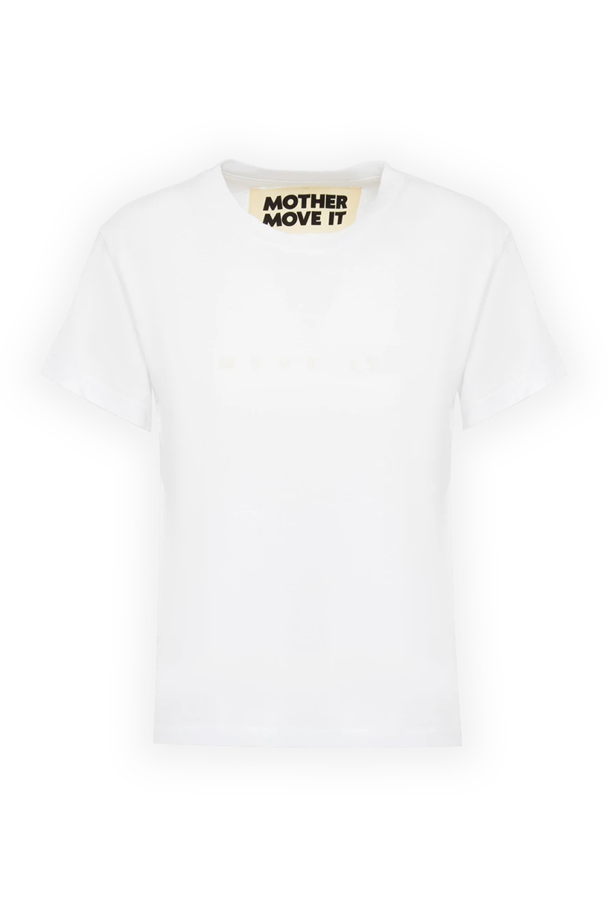 Mother Denim White cotton T-shirt for women - 100% cotton. Country of manufacture: Italy. Care: specialized cleaning - photo 1