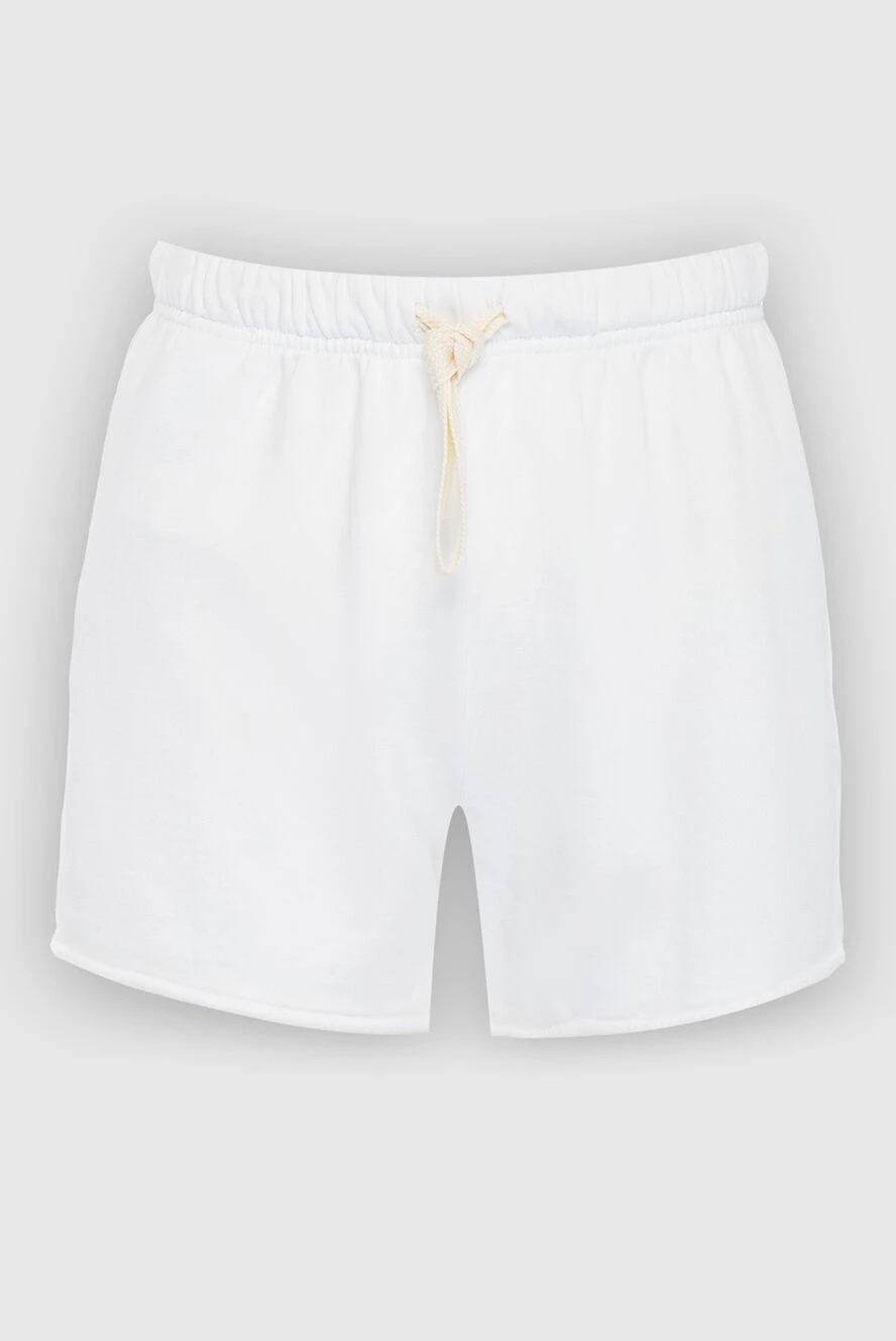 Mother Denim White cotton shorts for women - 100% cotton. elastic belt with lacing. Country of manufacture: Italy. Care: specialized cleaning - photo 1