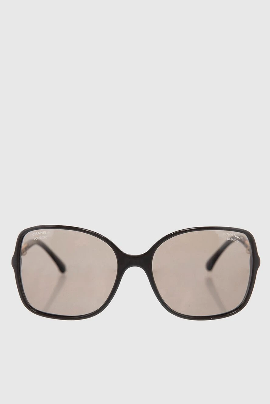 Chanel Brown women's square glasses with chain - Additional: UV protection. plastic, metal. Country of manufacture: Italy. Care: specialized cleaning - photo 1