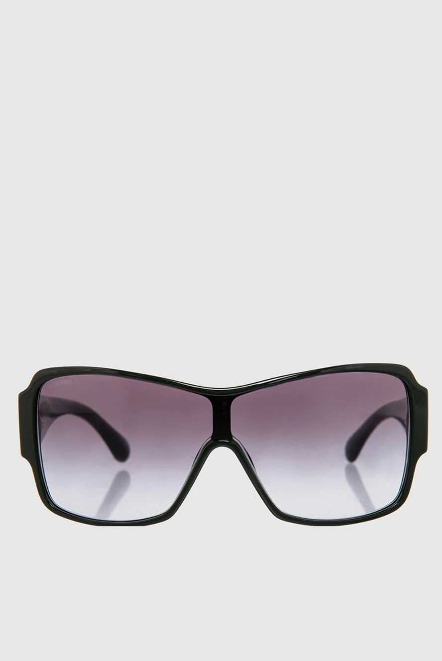 Chanel Black plastic glasses for women - Frame color: black. purple. logo on the bracket. 100% plastic. Country of manufacture: Italy. Care: specialized cleaning - photo 1