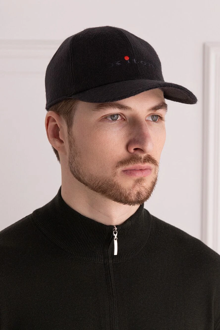 Kiton black cashmere cap for men 167012 — Men cap | Domino