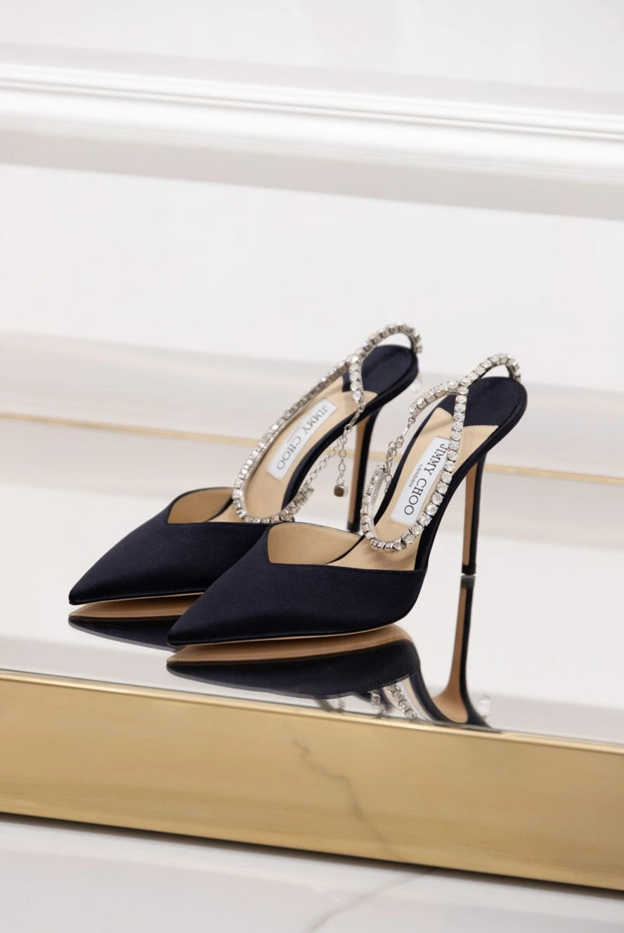 Jimmy Choo босоножки из кожи черные женские 167023 — Женские