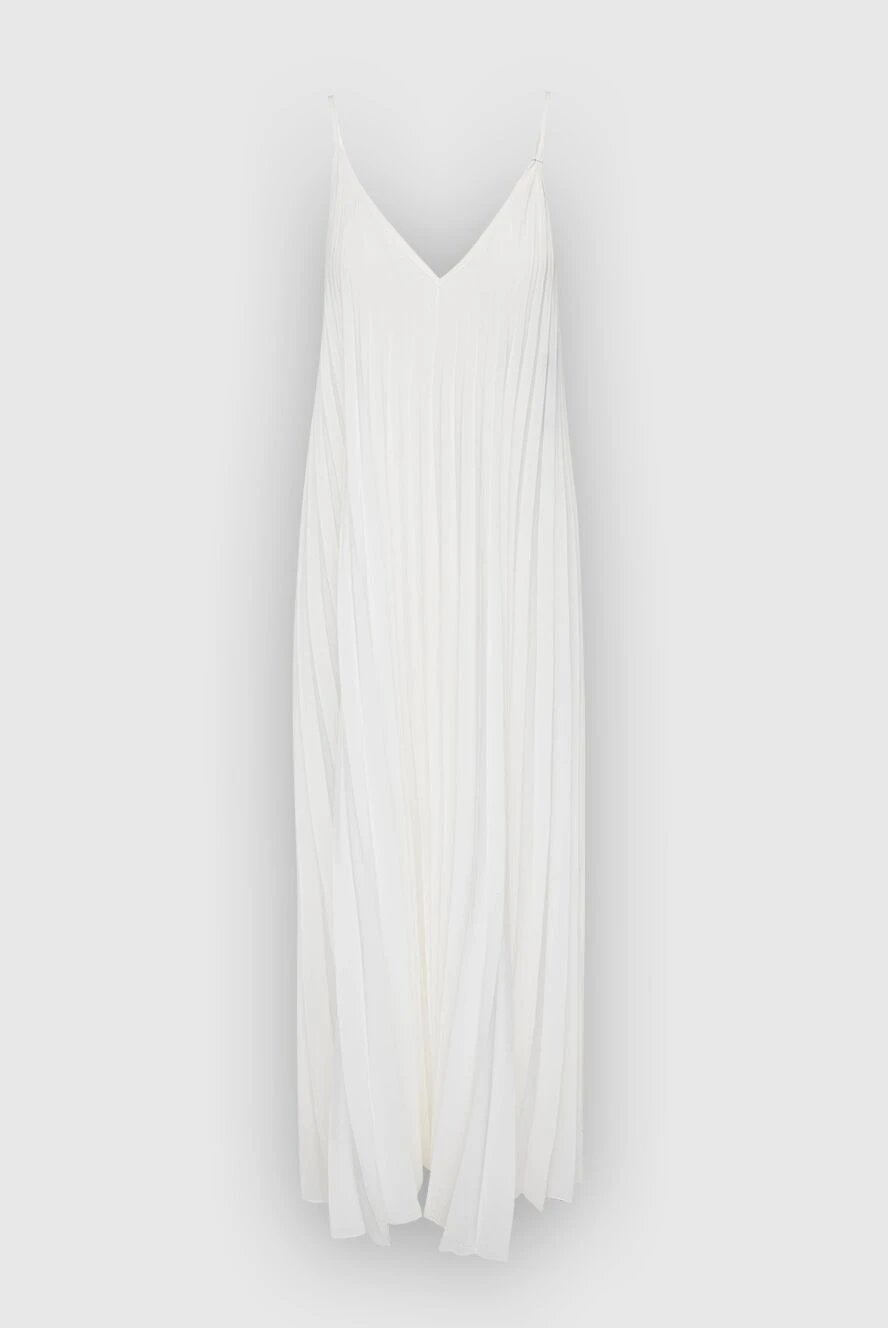 P.A.R.O.S.H. White polyamide dress for women - pleated. 100% polyamide. Country of manufacture: Italy. Care: specialized cleaning - photo 1