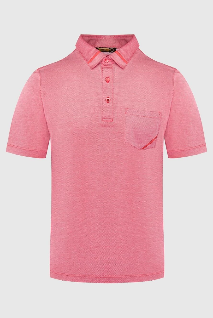 Zilli Cotton and silk polo shirt pink for men - Chest pocket. 50% cotton, 50% silk. Buttons. Country of manufacture: Italy. Care: specialized cleaning - photo 1