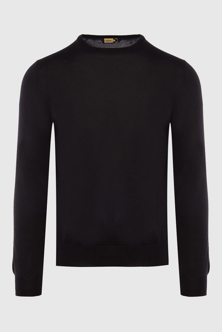 Zilli cashmere and silk jumper black for men 167605 Men jumper long sleeve Domino Online Store Ukraine