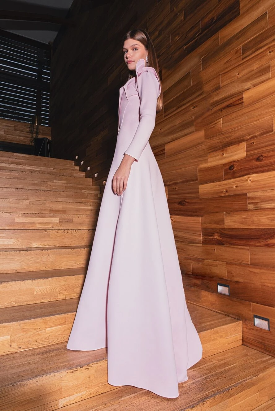 Maticevski asymmetric pink dress with pleats women's 167965