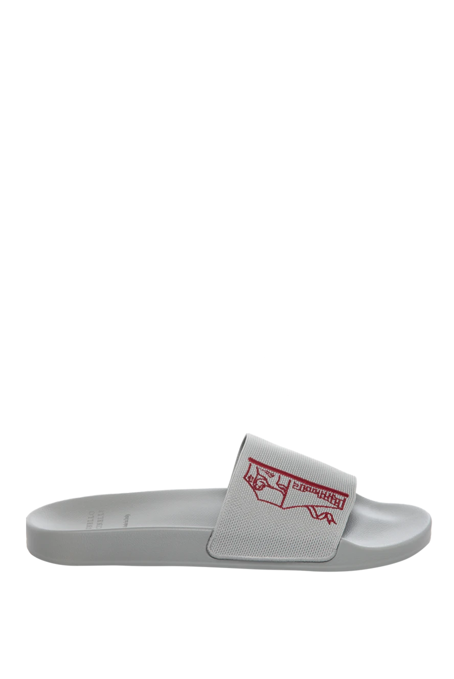 Brunello Cucinelli Gray nylon slippers for men - embossing, drawing. Material: nylon. nylon. Country of manufacture: Italy. Care: specialized cleaning - photo 1
