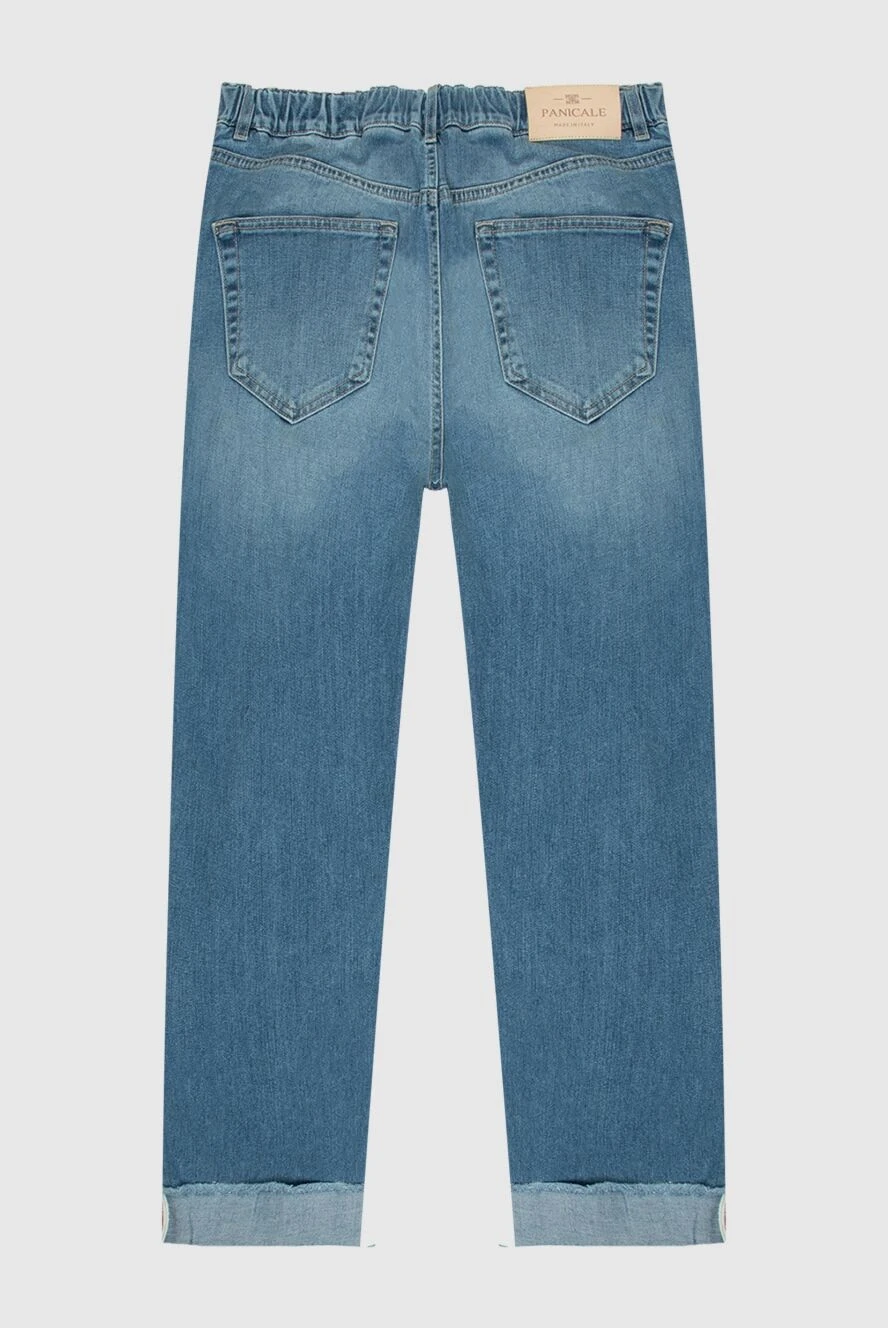 Panicale cropped jeans made of denim with a lightening effect and