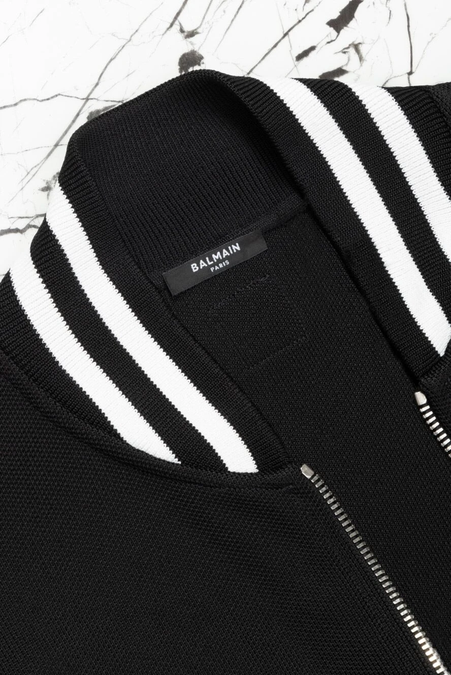 Balmain куртка из вискозы черная мужская 168358 — Мужские куртки в