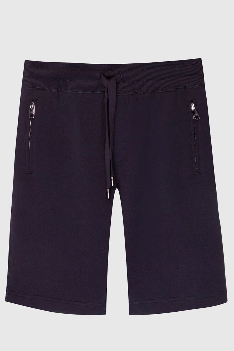 Dolce & Gabbana Black cotton shorts for men - 100% cotton. Closure: zippers on pockets, drawstring. two side pockets, two back pockets. Country of manufacture: Italy. Care: specialized cleaning - photo 1