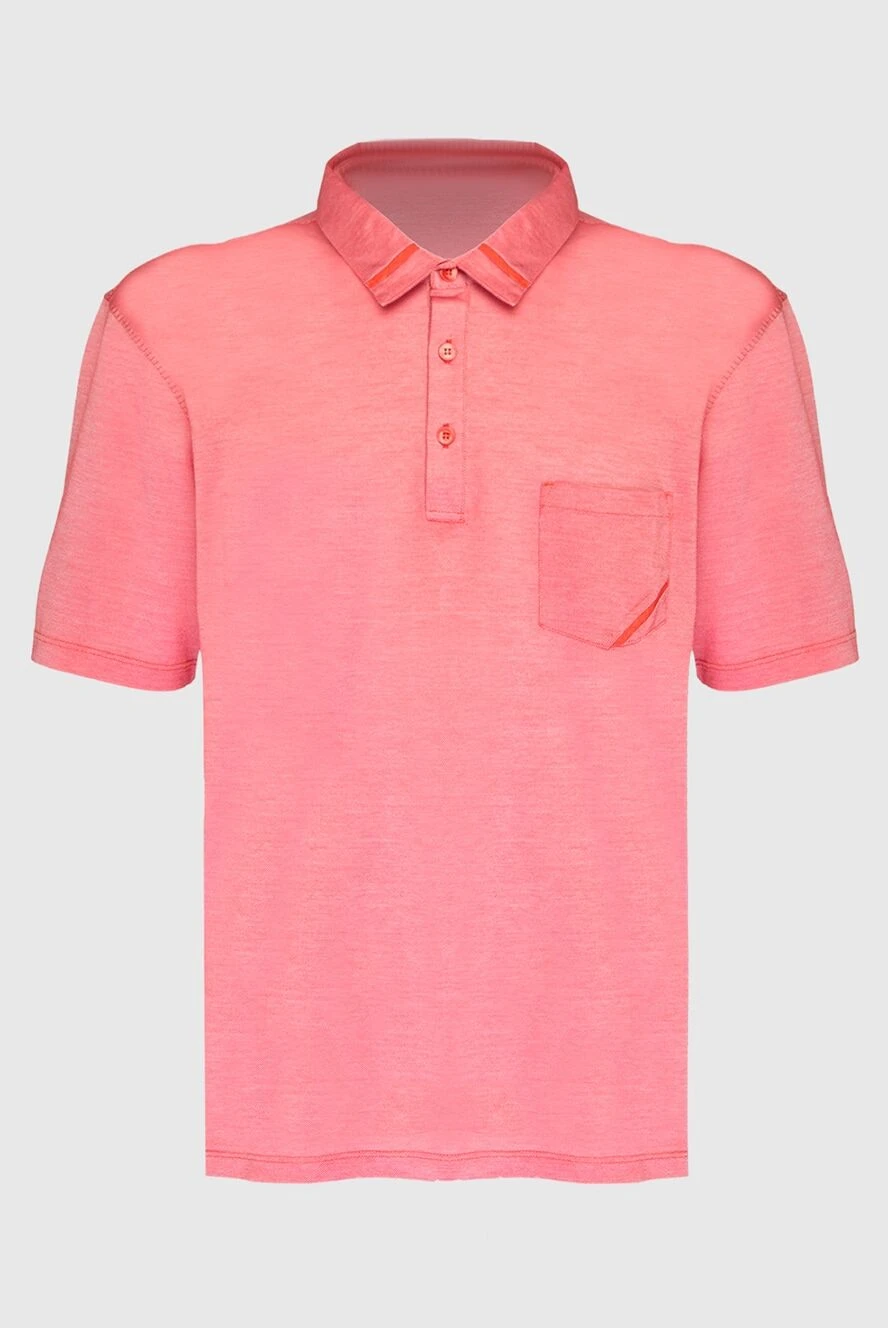 Zilli Cotton and silk polo pink for men - Chest pocket. 50% cotton, 50% silk. Buttons. Country of manufacture: Italy. Care: specialized cleaning - photo 1