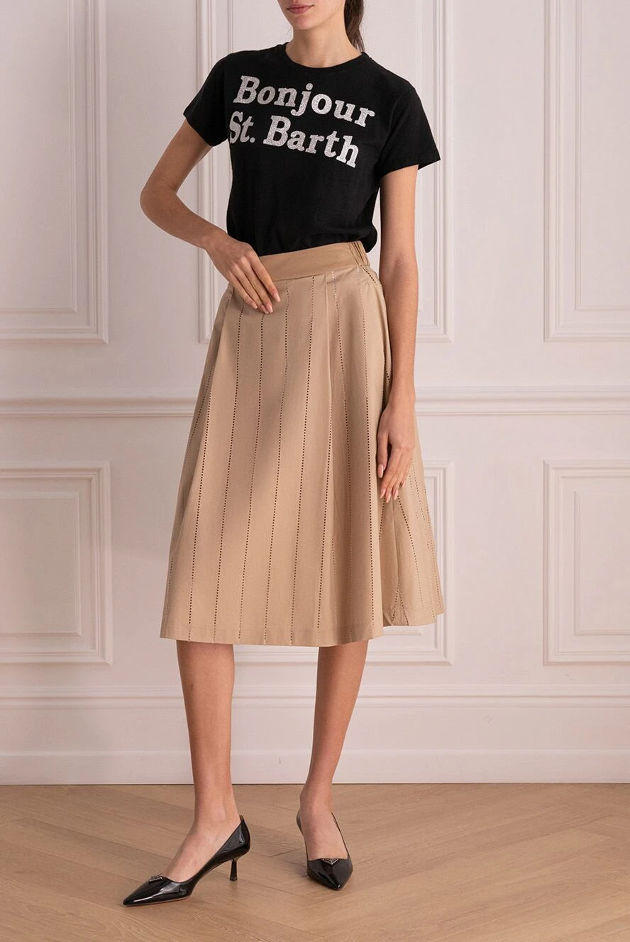 ワンピース PESERICO Women Mid Skirts S02182 02629 948 234705 Beige Peserico bead-embellished Midi Skirt | Neutrals | FARFETCH