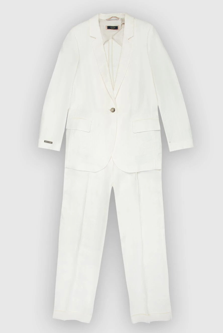 Peserico Polyester and cotton pantsuit for women white - 65% polyester, 35% cotton. Closure: buttons. two side pockets, two trouser pockets. Country of manufacture: Italy. Care: specialized cleaning - photo 1