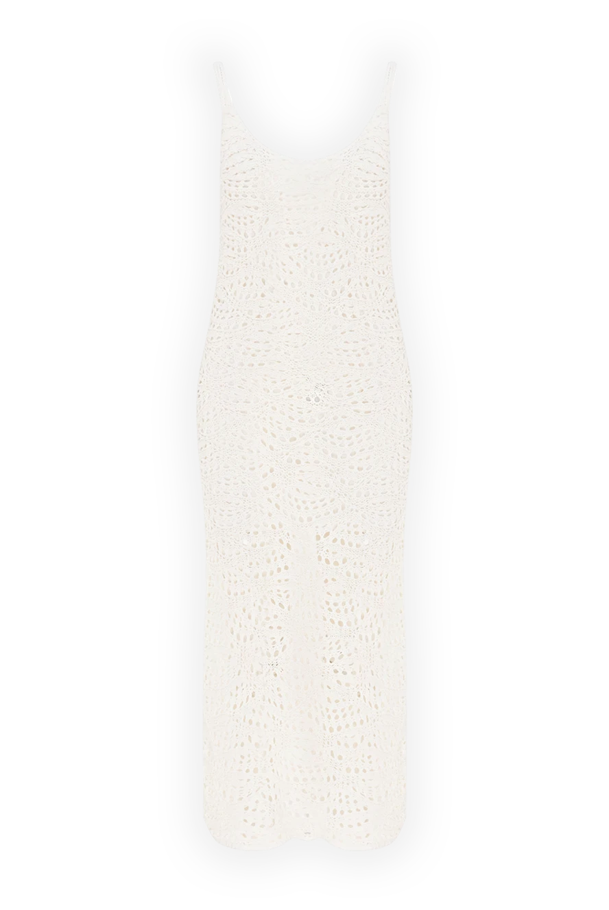 Fabiana Filippi Lace cotton white dress women's - lace, perforation. 100% cotton. Country of manufacture: Italy. Care: specialized cleaning - photo 1