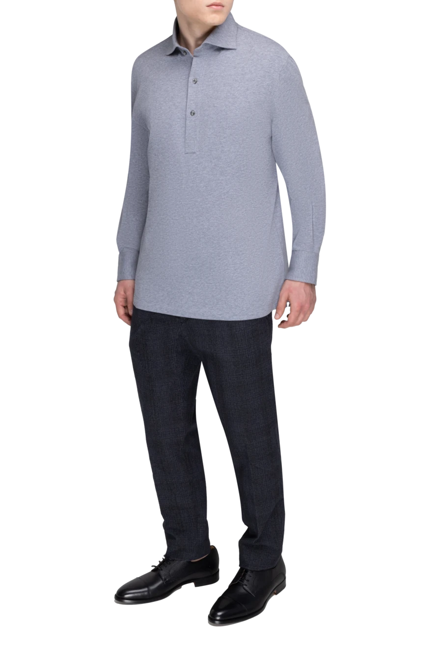 Brunello Cucinelli gray cotton shirt for men 168870 — Men shirts