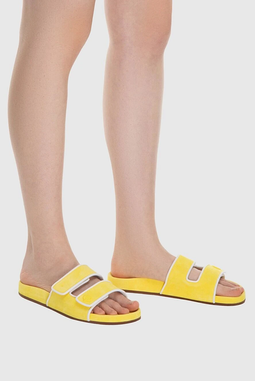 Womens yellow sales flip flops