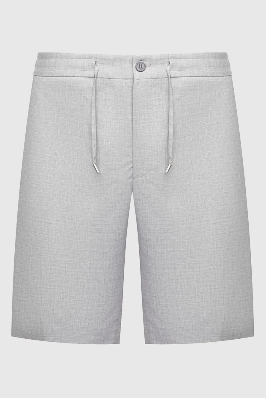 Stefano Ricci Шорти із вовни сірі чоловічі - 100% вовна. блискавка, гудзик, куліска. дві бічні кишені, дві кишені ззаду. Країна виробник: Італія. Догляд: спеціалізоване чищення - фото 1