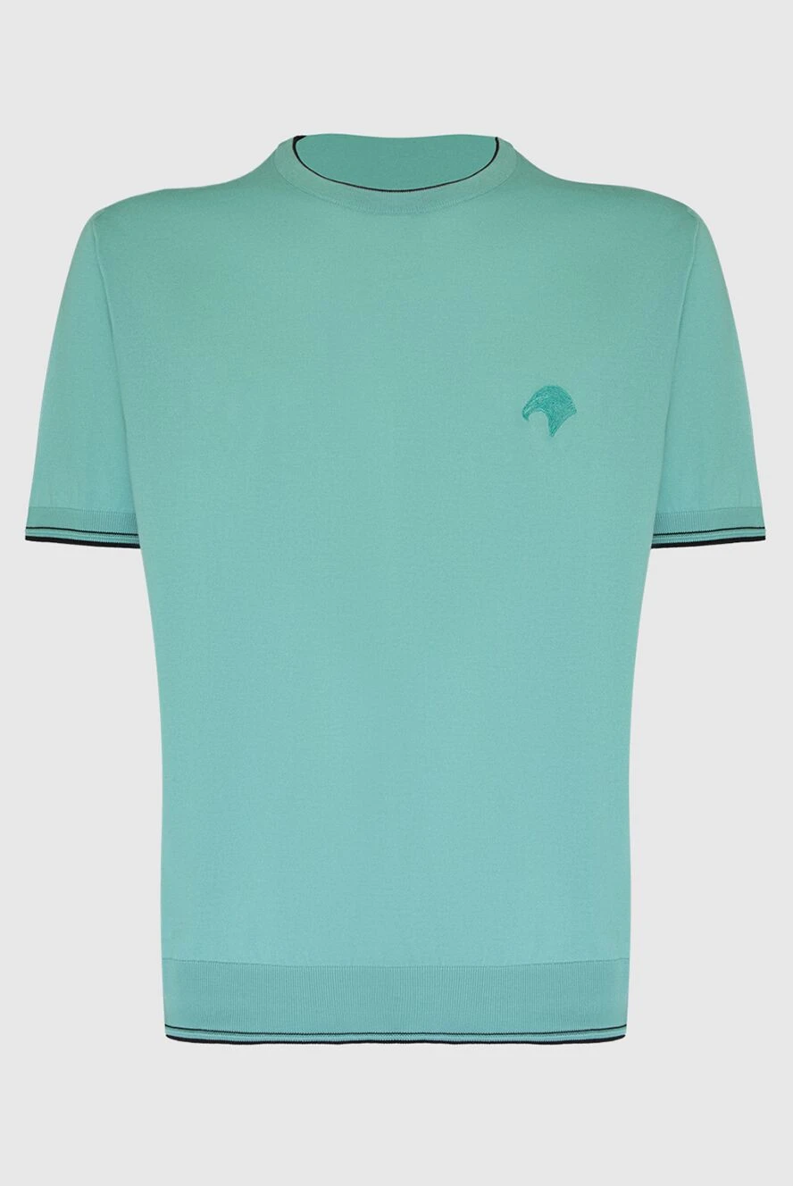 Stefano Ricci Джемпер з коротким рукавом з бавовни зелений чоловічий - Логотип. Короткий рукав. 100% бавовна. Країна виробник: Італія. Догляд: спеціалізоване чищення - фото 1