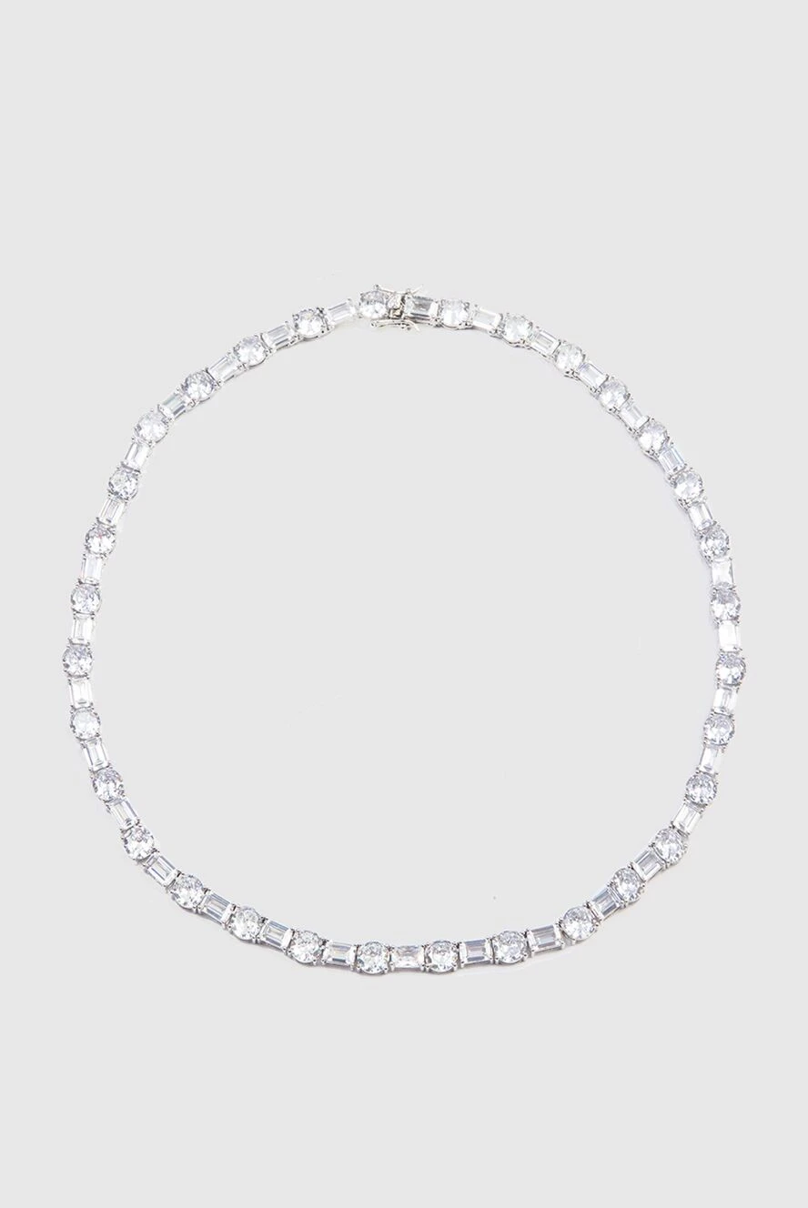 Fallon Necklace gray for women - Decor: Crystals. Composition: Jewelry steel. Country of manufacture: Italy. Care: specialized cleaning - photo 1