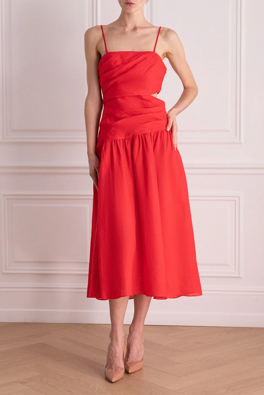Zimmermann red linen dress for women 169409  Women dresses | Domino Online  Store Ukraine
