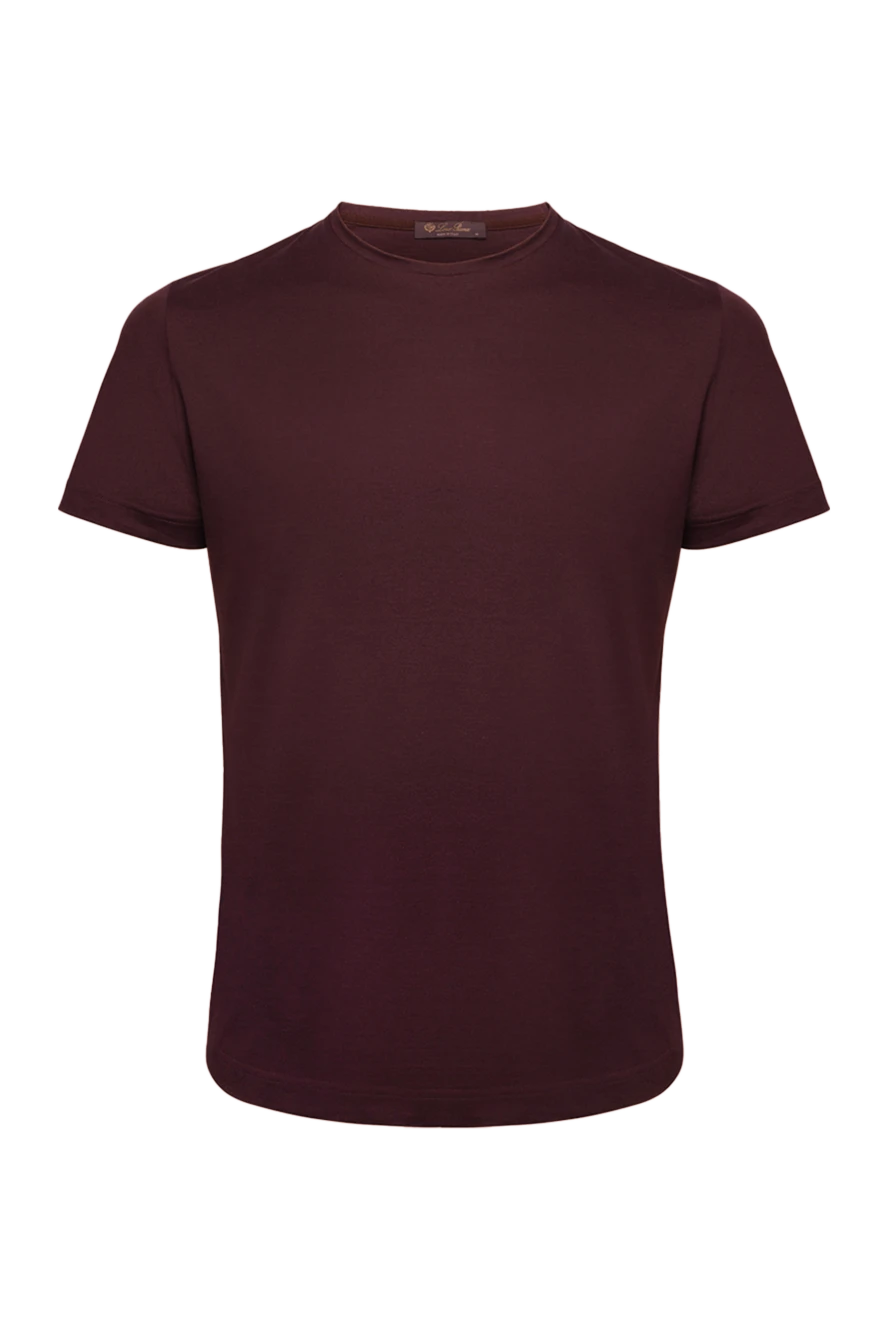 Loro Piana T-shirt made of silk and cotton purple for men - 60% silk, 40% cotton. Country of manufacture: Italy. Care: specialized cleaning - photo 1